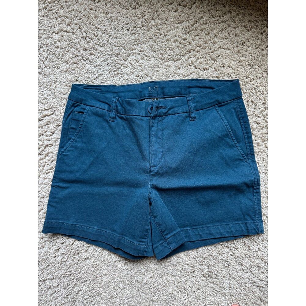 Women's KUT from the Kloth Trouser Short in dark Teal Blue, Size 8